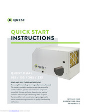 Quest Engineering 105 Dual Quick Start Instructions