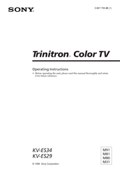 Sony Trinitron KV-ES29 Operating Instructions Manual