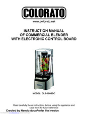 Colorato CLB-100BDC Instruction Manual