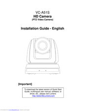 My lumens VC-A51S Installation Manual