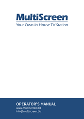MultiScreen In House TV Communication System Operator's Manual