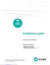 HIKOB GATEWAY H-GW103A Installation Manual