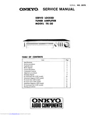 Onkyo TX-20 Service Manual