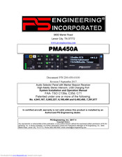 PS Engineering PMA450A System Installation And Operation Manual