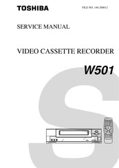 Toshiba W501 Service Manual