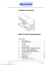 Schaudt SLRM 1218 Installation Instructions Manual