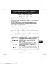 Mazda C960 V7 620 User Instructions