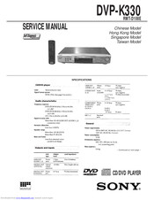 Sony DVP-K330 Service Manual