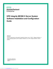HPE Integrity MC990 X Software Installation And Configuration Manual