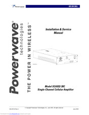 Powerwave Technologies SCA932-30C Installation & Service Manual
