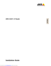 Axis A4011-E Installation Manual