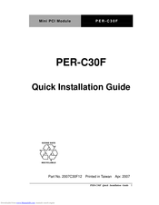Aaeon PER-T010 Quick Installation Manual
