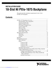 NI PXIe-1075 Installation Manual