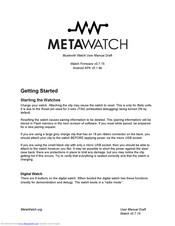 Metawatch WDS111 User Manual