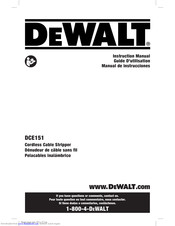 DeWalt DCE151 Instruction Manual