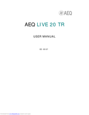 AEQ LIVE 20 TR User Manual