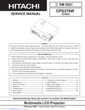 Hitachi CPS370W C4S3 Service Manual