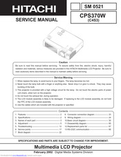 Hitachi CPS370W C4S3 Service Manual