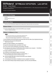 Roland UA-4FX2 Owner's Manual