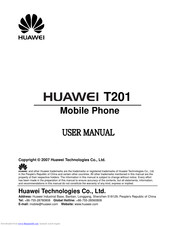 Huawei T201 User Manual
