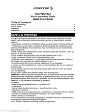 Fortis FRINVSNTBLA Quick Start Manual