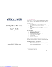 Solectek SkyWay Excel PTP Series User Manual
