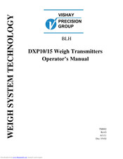 Vishay DXP10 Operator's Manual
