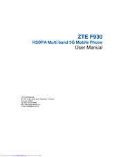 ZTE F930 User Manual