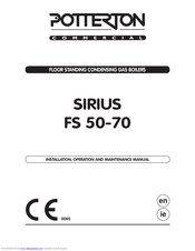 Potterton SIRIUS FS 50-70 Installation, Operation And Maintenance Manual