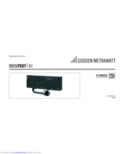 Gossen MetraWatt SECUTEST SI Manual
