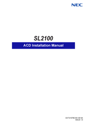 Nec SL2100 Installation Manual