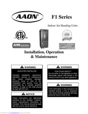 AAON F1-048 Installation, Operation & Maintenance Manual