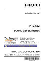 Hioki FT3432 Instruction Manual