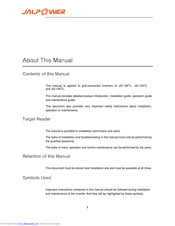 JALpower JSI-12KTL Owner's Manual