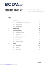 BCDVideo BCD-RGD-804P-MT Installation Manual