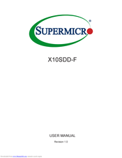 Supermicro X10SDD-F User Manual