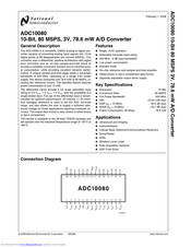National Semiconductor ADC10080 Manual
