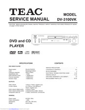 Teac DV-3100VK Service Manual
