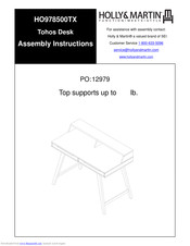 Holly & Martin HO978500TX Assembly Instructions Manual