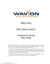 Wavion WBS-2400-DC-12-FCC Installation Manual