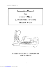 mitsubishi moisture meter ca 100 manual