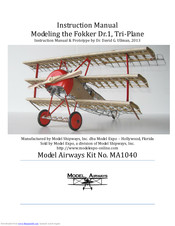 Model Shipways MA1040 Instruction Manual