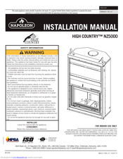Napoleon High Country NZ5000 Installation Manual