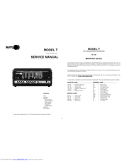 Sunn 21-3373 Service Manual