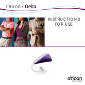 oticon Delta series Instructions For Use Manual