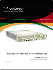Radware Alteon Installation And Maintenance Manual