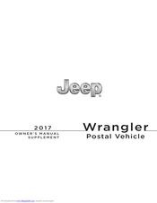 Jeep Wrangler Postal Vehicle 2017 Owner's Manual Supplement