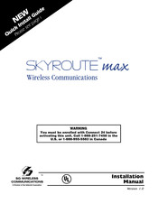 SG Wireless Communications SKYROUTE max Installation Manual