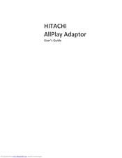 Hitachi AllPlay Adaptor User Manual