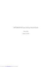Texas Instruments OPT3001EVM Getting Started Manual